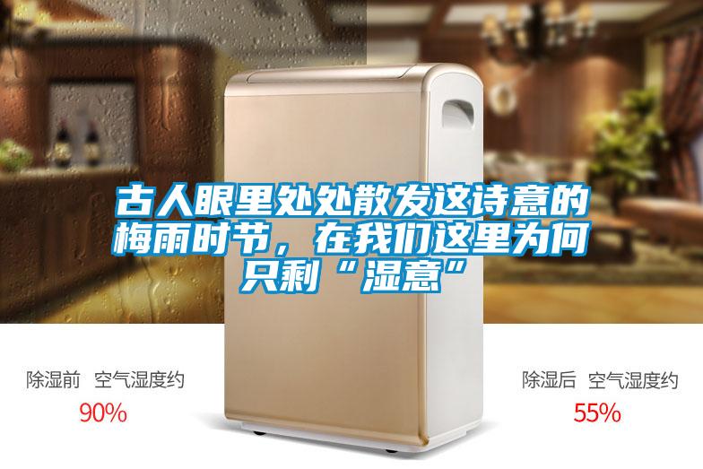 古人眼里處處散發這詩意的梅雨時節，在我們這里為何只剩“濕意”