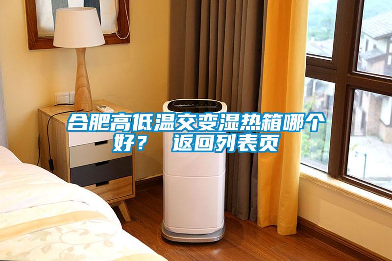 合肥高低溫交變濕熱箱哪個好？ 返回列表頁
