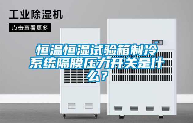 恒溫恒濕試驗(yàn)箱制冷系統(tǒng)隔膜壓力開(kāi)關(guān)是什么？