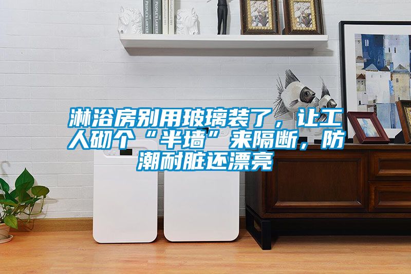 淋浴房別用玻璃裝了，讓工人砌個“半墻”來隔斷，防潮耐臟還漂亮
