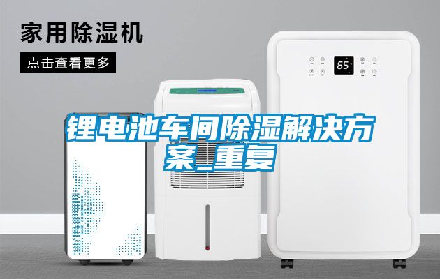 鋰電池車(chē)間除濕解決方案_重復(fù)
