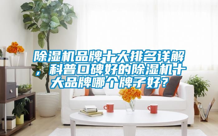 除濕機品牌十大排名詳解，科普口碑好的除濕機十大品牌哪個牌子好？