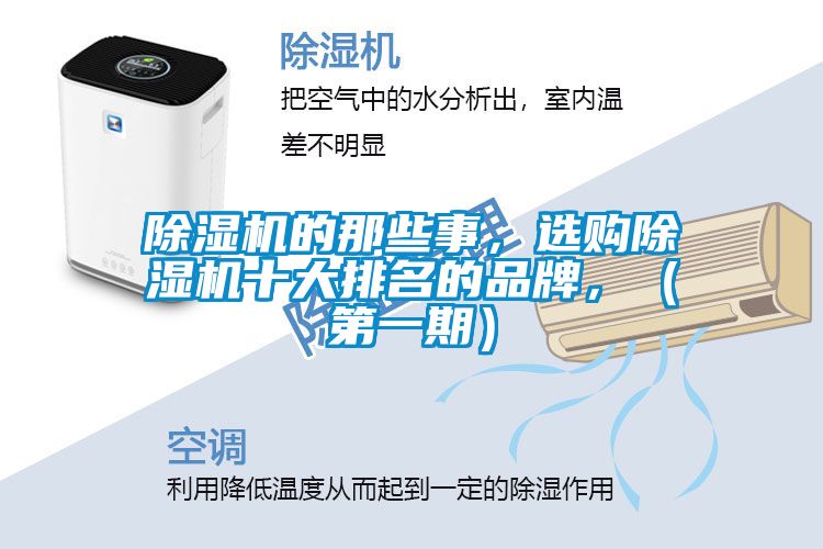 除濕機的那些事，選購除濕機十大排名的品牌，（第一期）